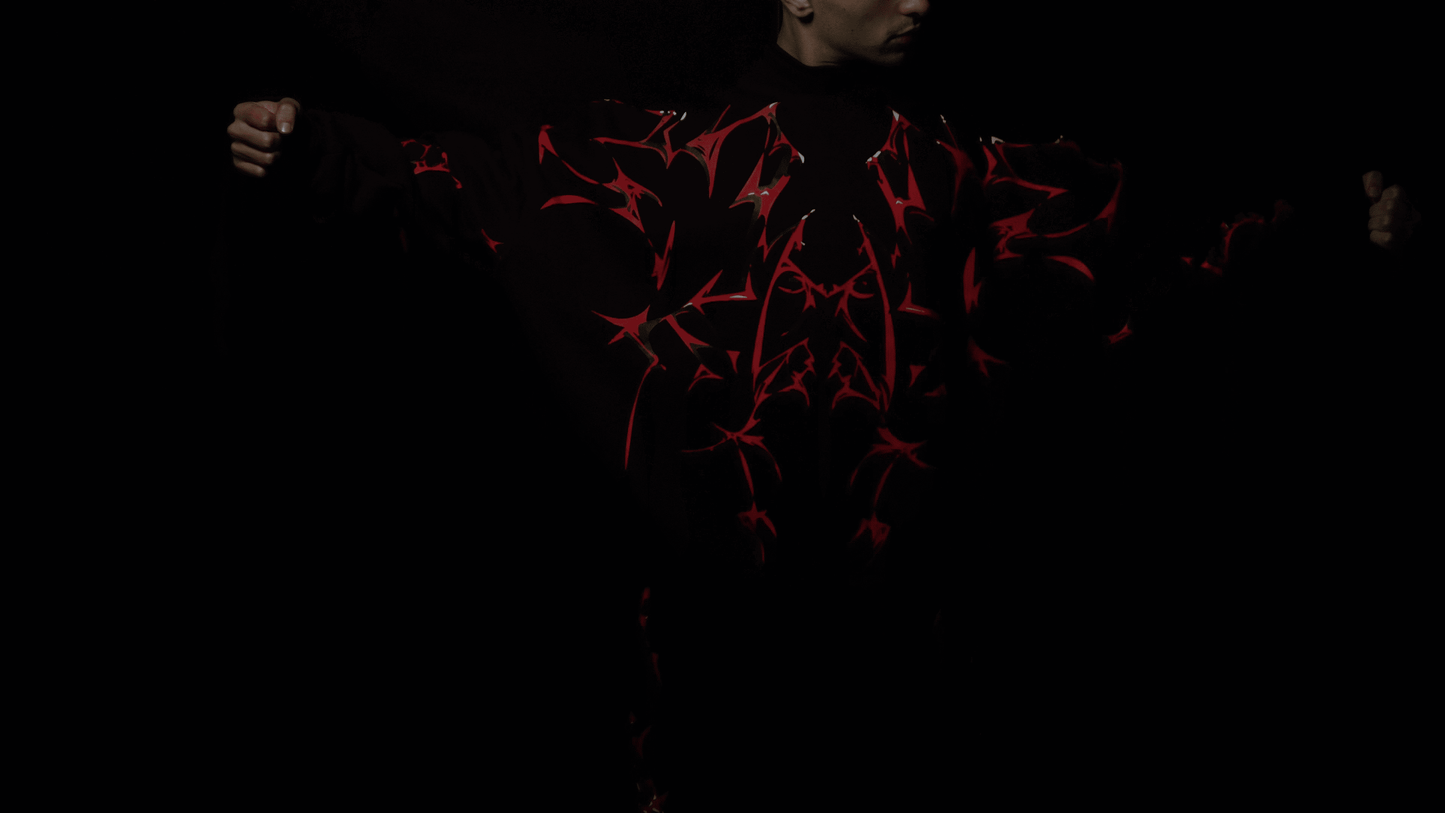 Moletom Oversized- Crimson Veil