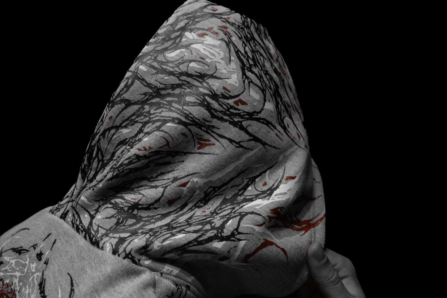 Moletom Zip Up Com Touca Cinza - Skull Crusher Drop