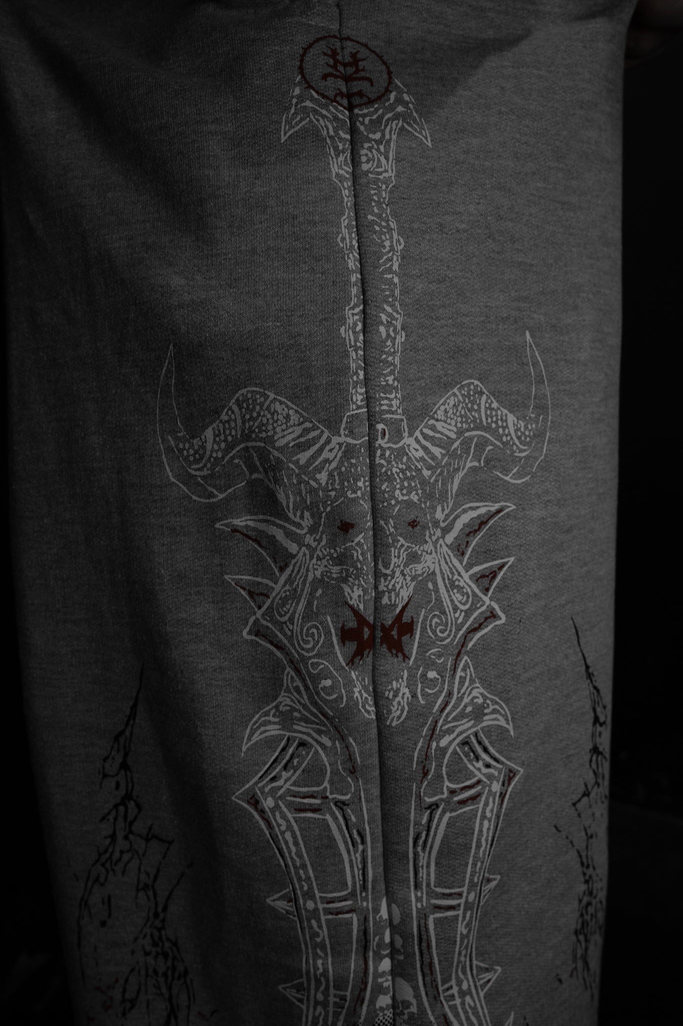 Calça Cargo Premium Moletom Cinza - Skull Crusher